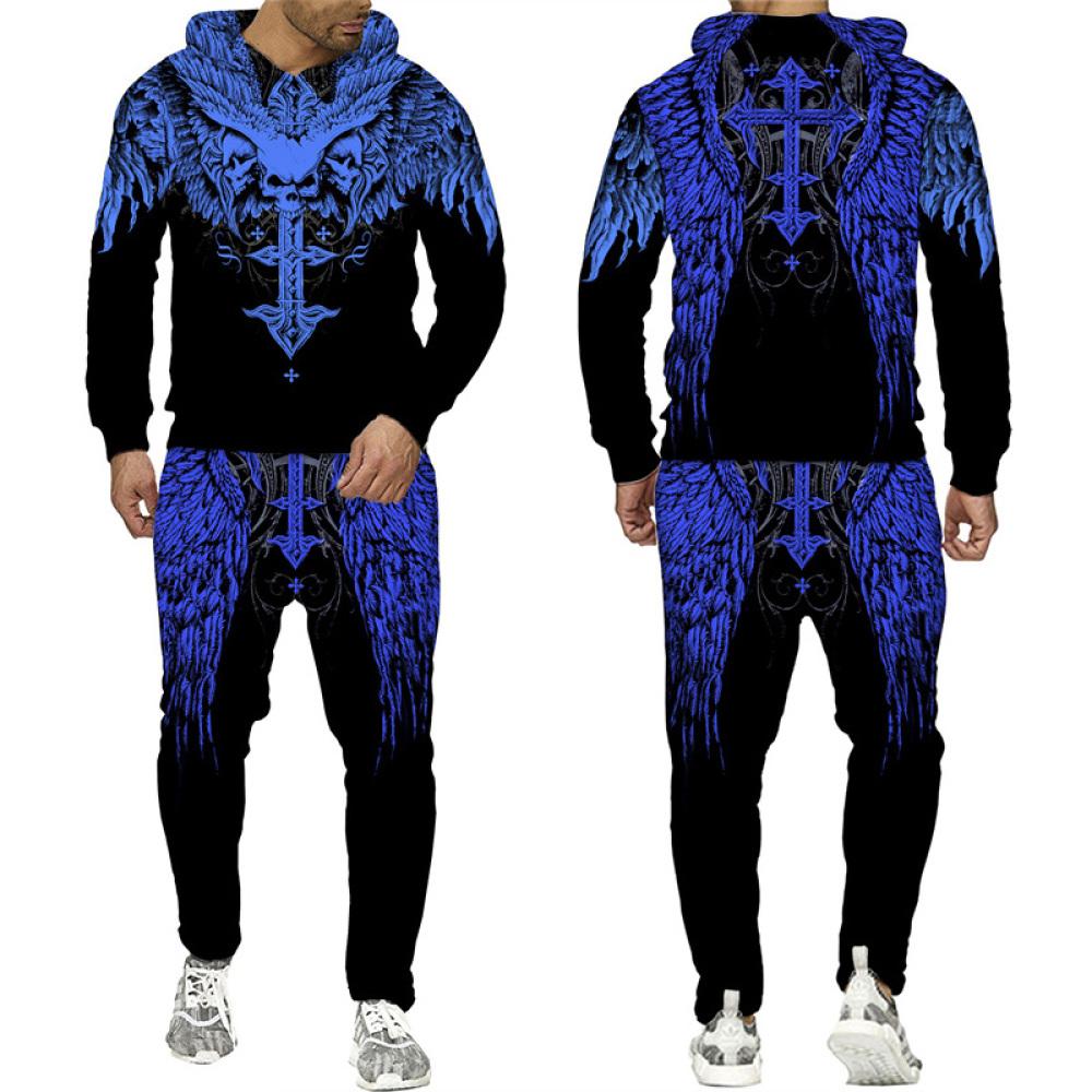 Готическая толстовка с принтом черепа/спортивный костюм с 3D-принтом — фото 19