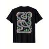 European Sizes Men'S Play Cars On Daddy'S Back Race Track Graphic T-Shirt - Vibrant Track & Car Print, Plus Size Casual Shirt for Dads