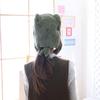 PP Cotton Doll Plush Dinosaur Hat Green Plush Shark Hat Headgear Dinosaur  Christmas Gift