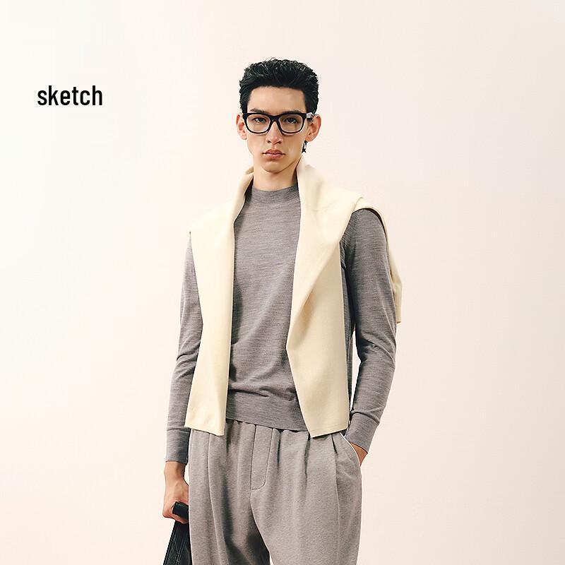 Men s Slim-Fit Semi-Turtleneck Long-Sleeve Wool Sweater XL