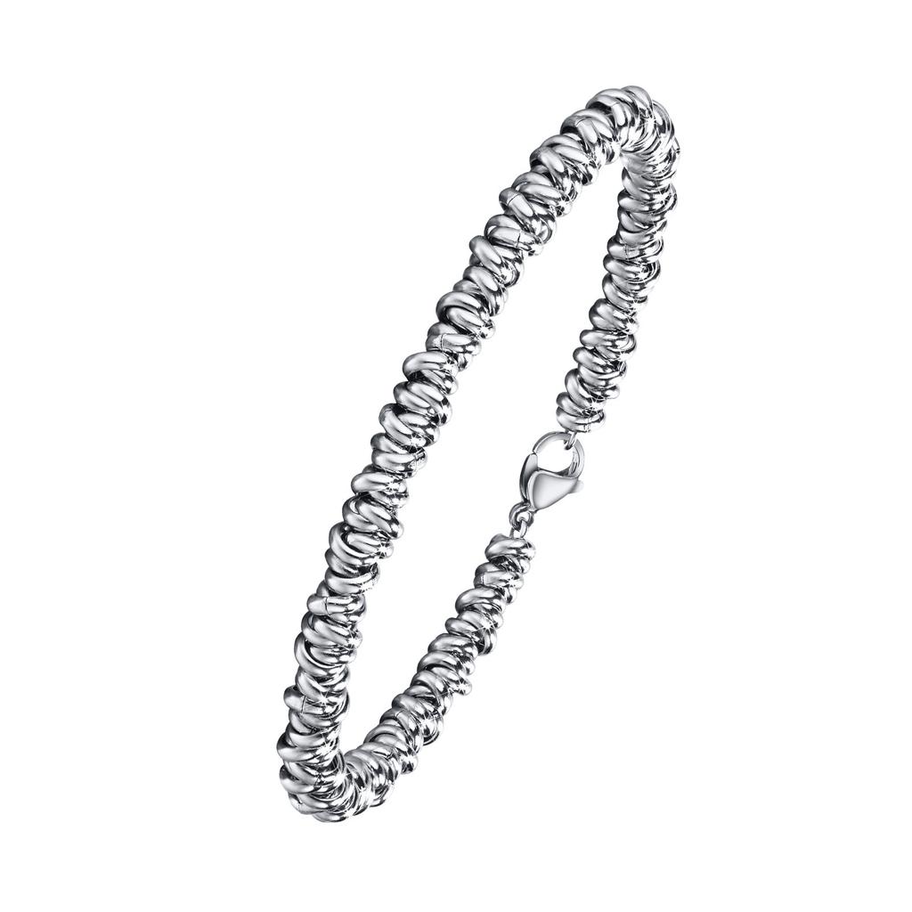 Women's Chic Irregular Twisted Stainless Steel Bracelets, Never Fade Unisex Couple Bracelet Stylish Wristband Jewelry