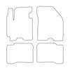 [Blm]Su015 Red - Set Of Velour Floor Mats Suitable For Suzuki Swift Vi 2017- - Red Trim