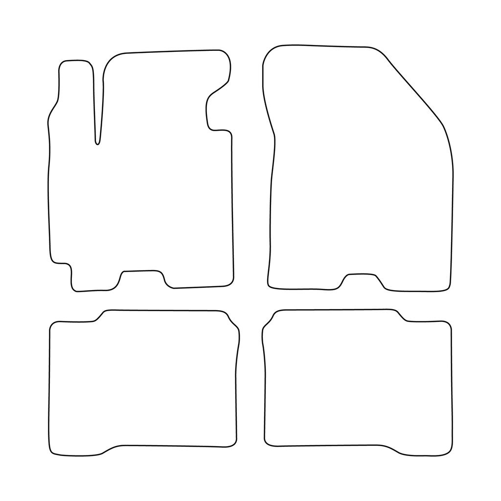 [Blm]Su015 Red - Set Of Velour Floor Mats Suitable For Suzuki Swift Vi 2017- - Red Trim