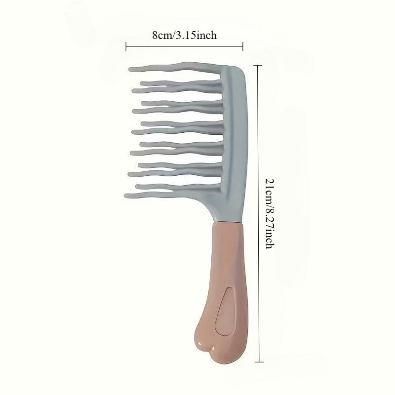 

Double Row Wavy Tooth Curling Comb Anti Static Hair Volumizing Comb Scalp Massage Styling Comb for Curly Hair 21*8cm зелёный