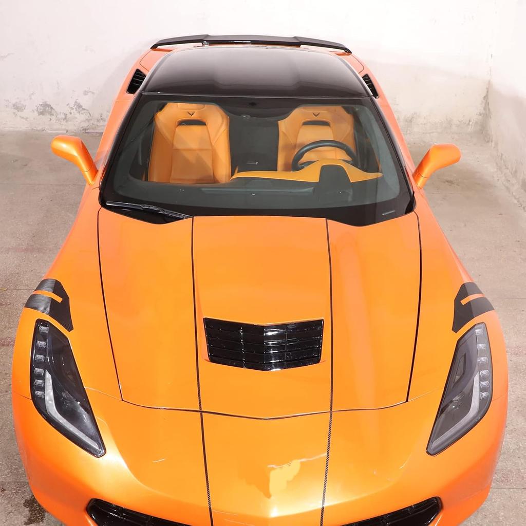 Fender Hash Mark Double Bar Vinyl Graphic Decal for Chevrolet Corvette C7 2014 2015 2016 2017 2018 2019 Accessories, Front Fenders Racing Stripes