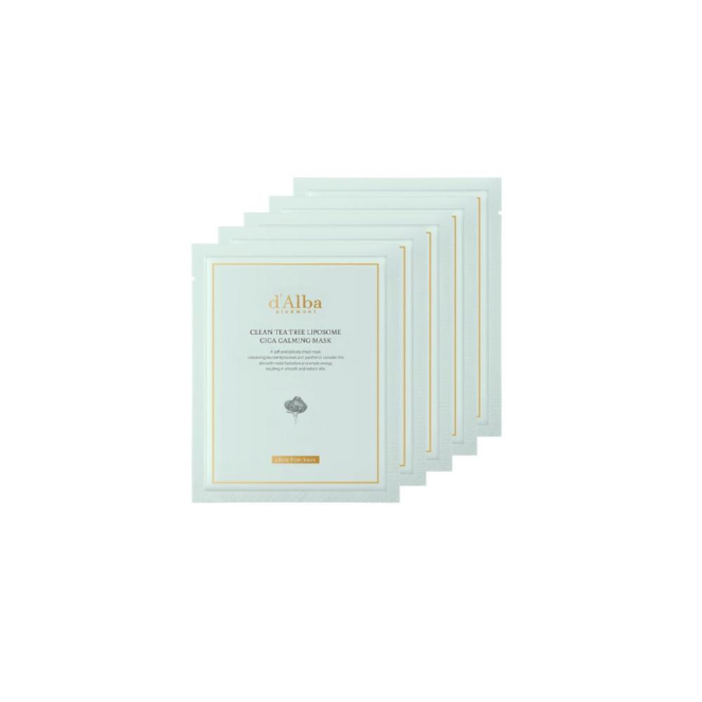 [d’Alba] Clean Tea Tree Liposome Cica Calming Mask 25ml (5 Sheets)