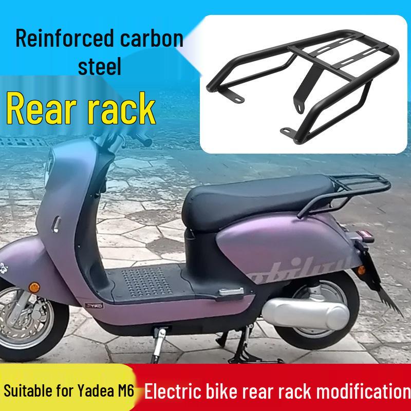 Portapacchi Posteriore Stabile per Scooter Elettrico Yadea M6 - Staffa di Fissaggio Baule Spessa