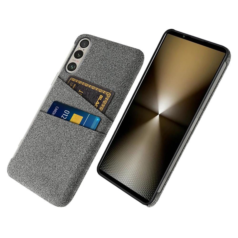 For Sony Xperia 1 VI Case with Dual Card Slots Cloth Back Phone Cover Anti-Scratch