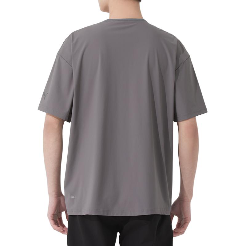 Puma Laufen Fitness Training Bequem Atmungsaktiv Stilvoll Kurzarm T-Shirt Herren Oberteile Grau 689289-71