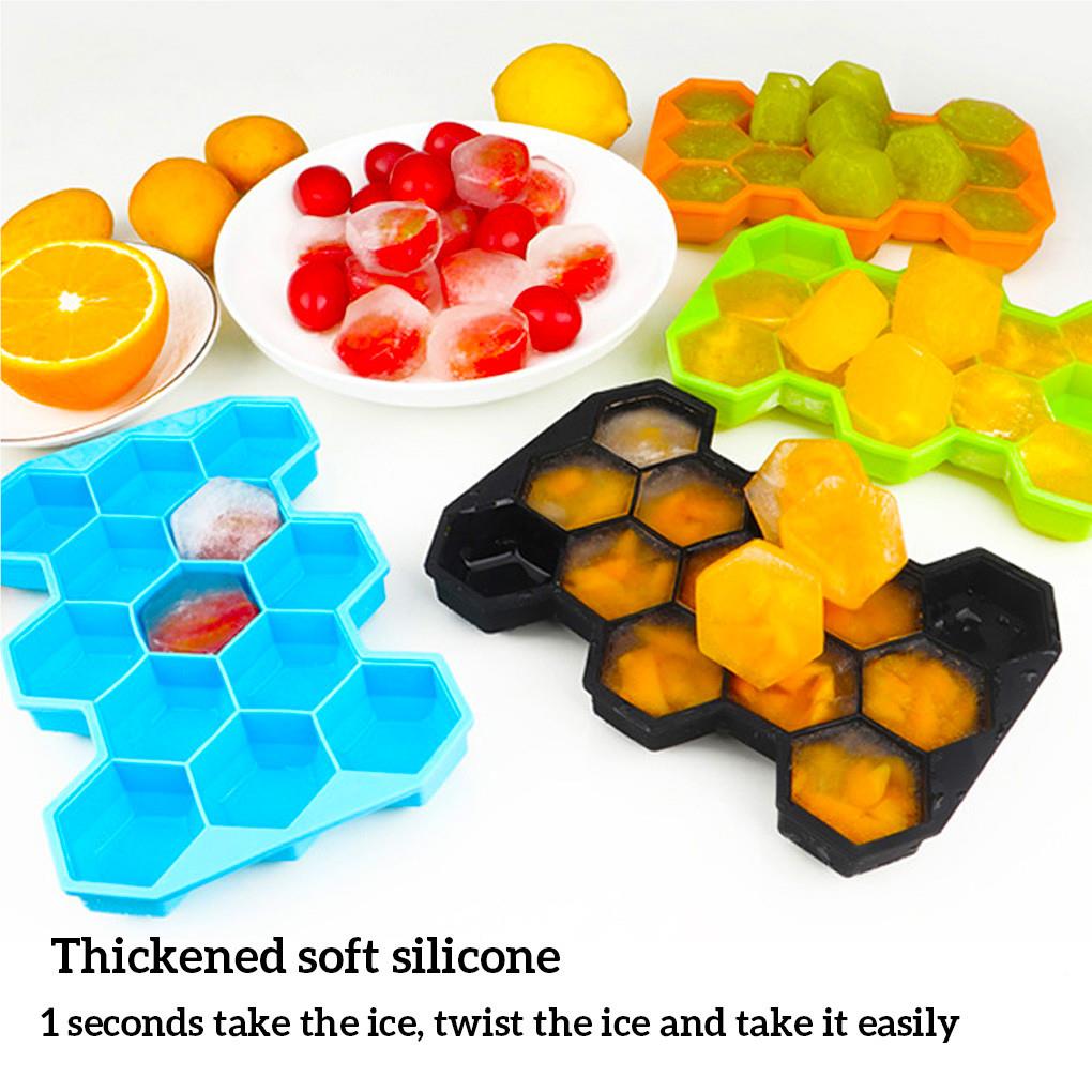 Silicone Ice Cube Tray 13 Cavity Mold with Lid DIY Shape Mould for Drinks Cocktails