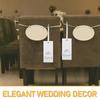 24Sets Hanging Reserved Signs White Ribbon Textured Paper This Row Is Reserved Elegant Chair Decor for Wedding Reception Church
