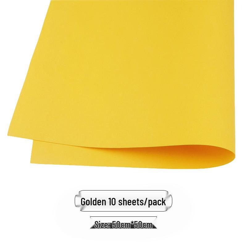 Colored Foam Paper Pack - 10 Sheets, 10 Colors - for Crafting & Origami
