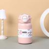 Cute Double-Drink Insulated Tumbler With Straw Women Students Kids 316 Stainless Steel Portable Thermos Cup 400ml