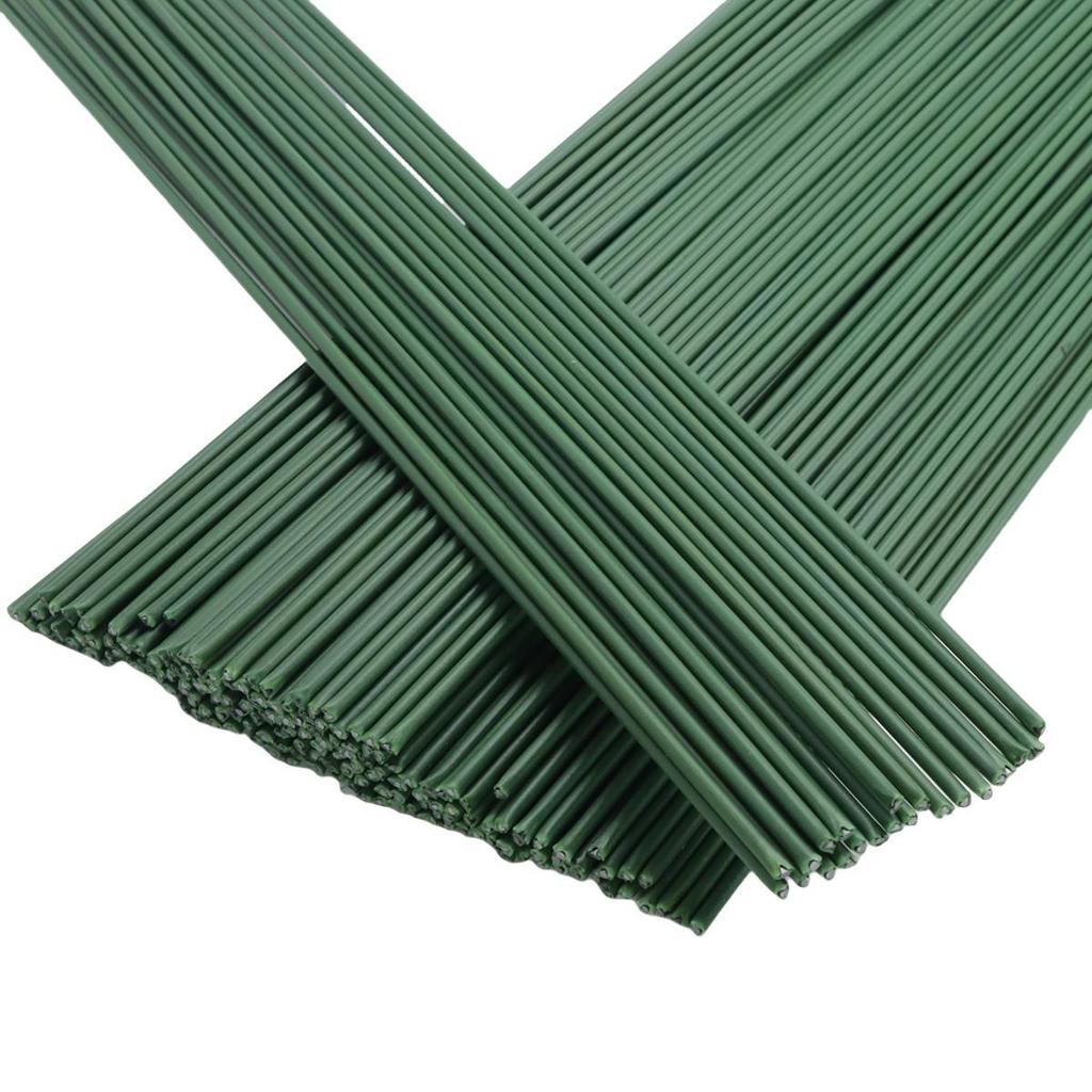2mm Green Plastic Stem Artificial Rose for DIY Silk Flower Crafting