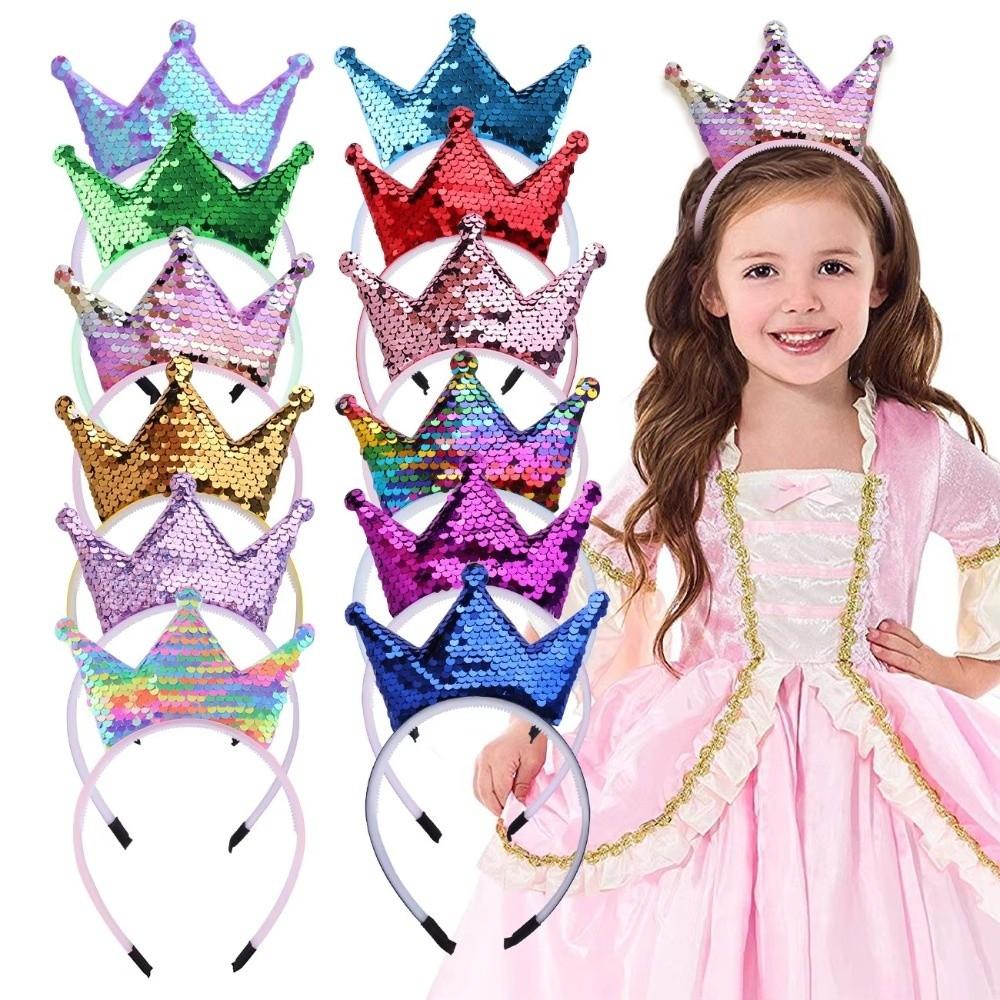 Princess Crown Headband Shiny Hair Band Party Hairband Fairy Costumes Accessories