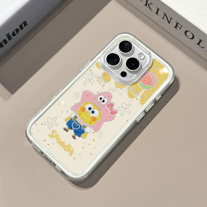 

Patrick Star Sponge Case for Apple 17/16 Pro Max, 15, 14 Pro Max, 13 Pro - High-End Feel, Hot Item Apple 13 Pro