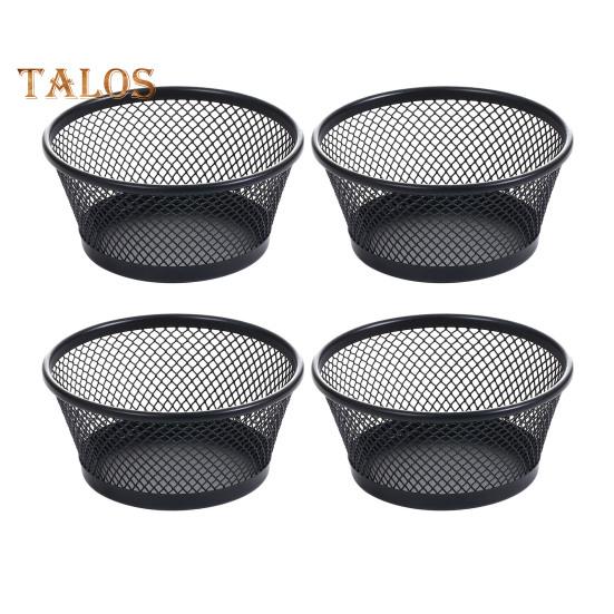 

4 шт. настольный органайзер для скрепок, коробка для хранения, большая емкость, широкий горлышко, настольный круглый диспенсер для скрепок, офисные принадлежности 4pcs