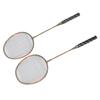 2 st Badmintonracket Set Lättvikts Järnlegering Enkeldelade Badmintonracketar med Förvaringsväska för Nybörjare
