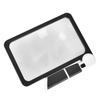 5X Handheld Reading Magnifying Glass Full Page Large Illuminated Magnifier With 48 Led Lights Square Loupe Lens For Seniors Gift