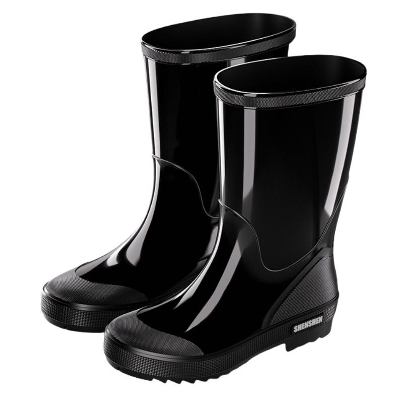 

Модная дождевая обувь мужские водонепроницаемые дождевые сапоги средней длины на толстой подошве для улицы, автомойки, рыбалки, рабочей защиты, водная обувь, резиновая обувь 44