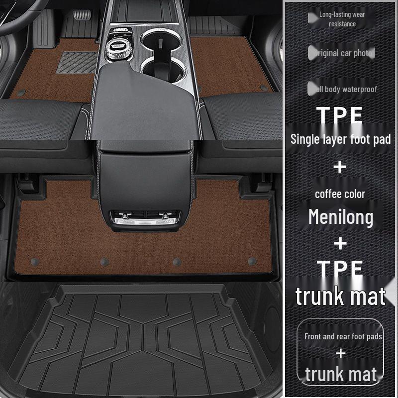 Cadillac CT5 TPE Floor Mats Set: Full Coverage Foot & Trunk Mats