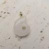 1pc Natural Stone Snail Shape Pendant Charm Amethyst Tiger Eye Carved Crystal Shell Jewelry Gift
