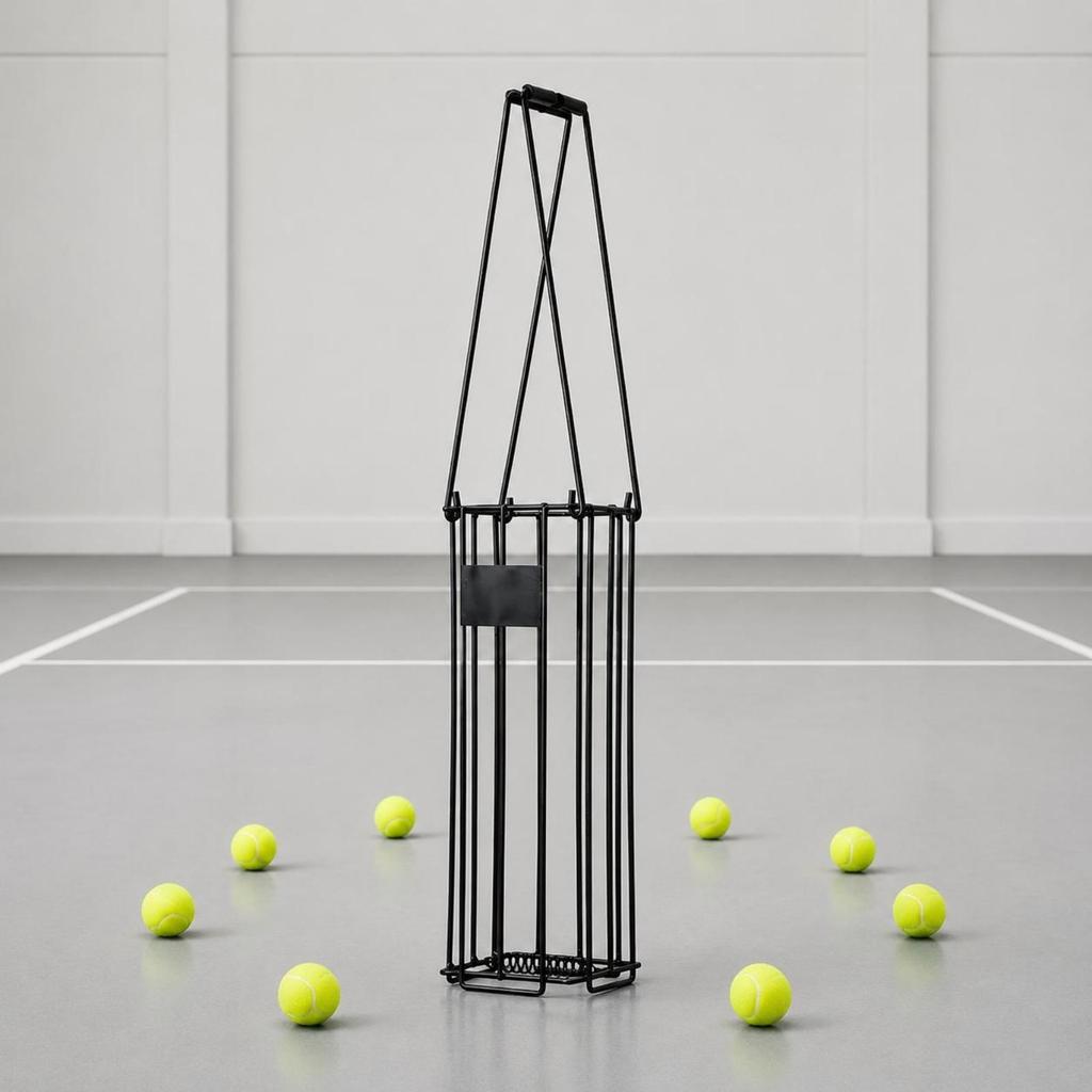 Tennis Ball Picker Open Frame Wire Basket Rectangular Base