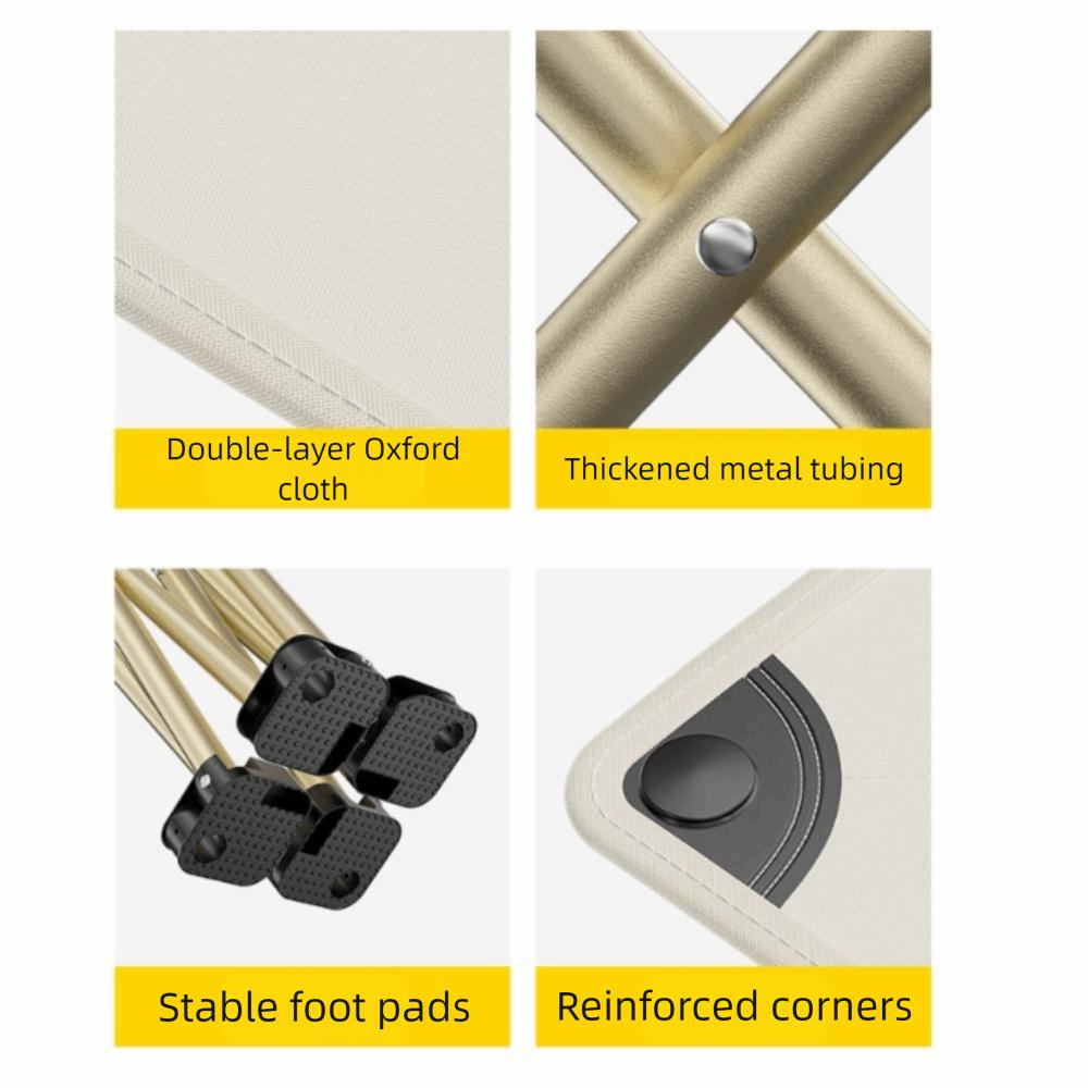 Large Size Folding Camping Stool High Load Bearing Ultralight Fishing Chair Side Pocket with Carrying Bag Portable Stool Beach