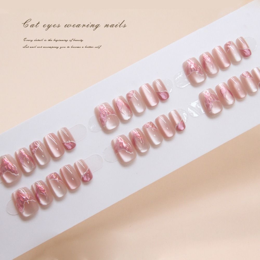 Shining False Nails Long Square Nail Tips Fashion Press on Nails DIY