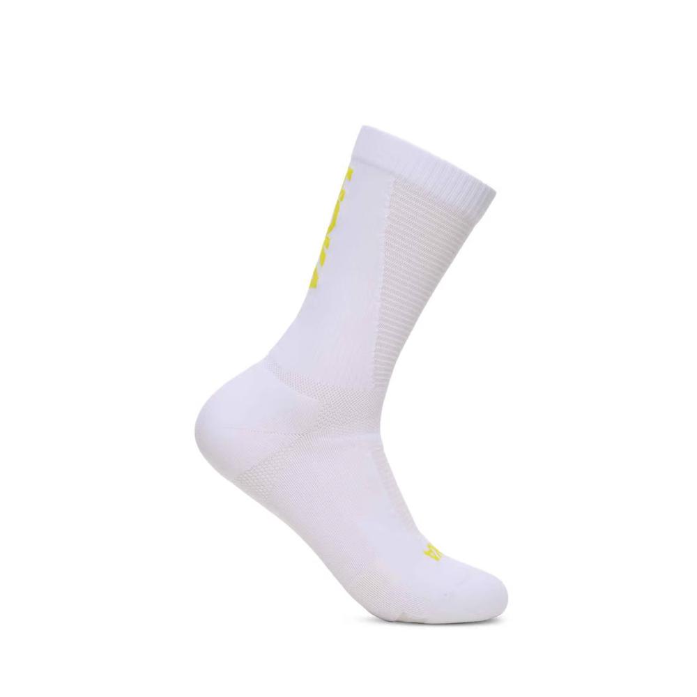 [hoka] [NEW] Hoka Unisex Race Day Crew Socks 1173970-WHT S