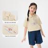 Girls' Casual Puppy Print Turn-Down Collar T-Shirt