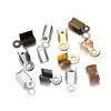 98pcs/Lot Cove Clasps Cord End Caps String Ribbon Leather Clip Tip Fold Crimp Bead Connectors For Jewelry Making DIY Supplies