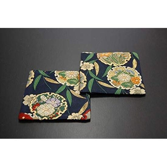 Japanese-style brocade kimono coasters set 2 (Aoi)