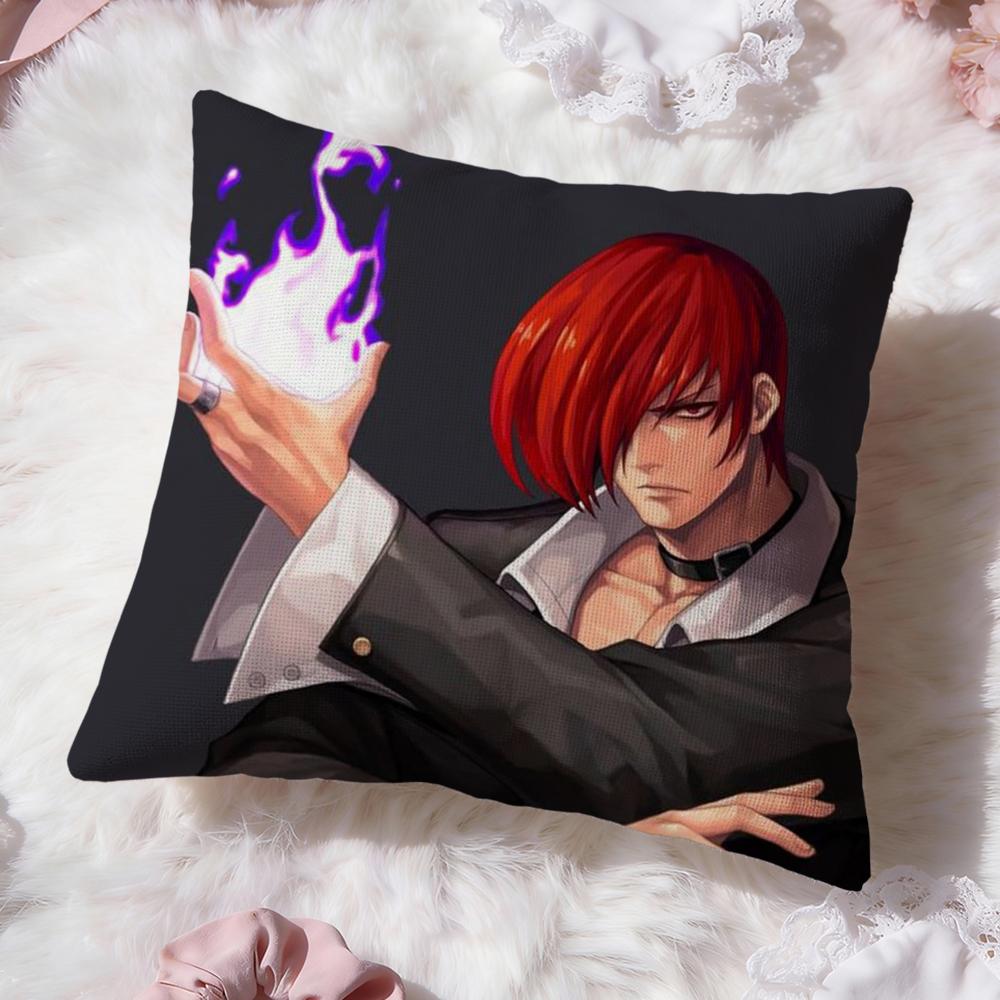 K-KOF The King of F-FighterS Cushion Cover Premium Comfort Reversible Pillow Cove -Two in One Design for Any Room & Car Interior