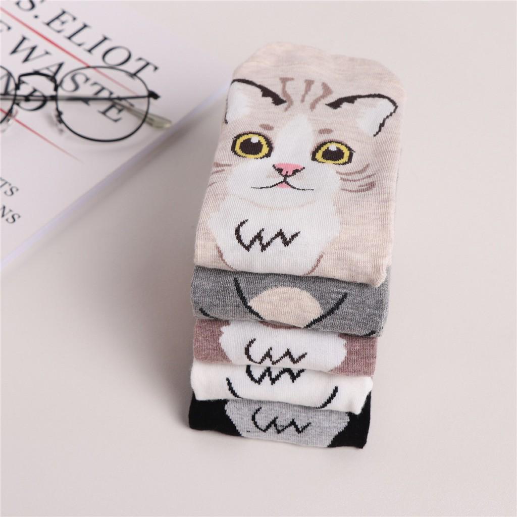 Women Man Cotton Socks Animal  Animation Character Cute Gift  Dress Sock