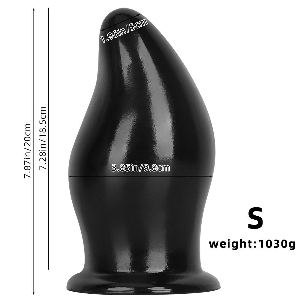 Super Large Black PVC Anal Plug 10cm Giant Dildo Fisting Sex Toy Masturbator Gay BDSM