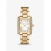 Oversized Emery Pavé Gold Tone Watch MK4643