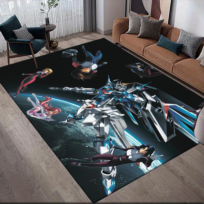 

Mobile Suit Gundam Mecha Close up Square Area Rug, Non-Slip Floor Mat for Home Office, Perfect Gift for Gundam Fans.chl 60x90cm