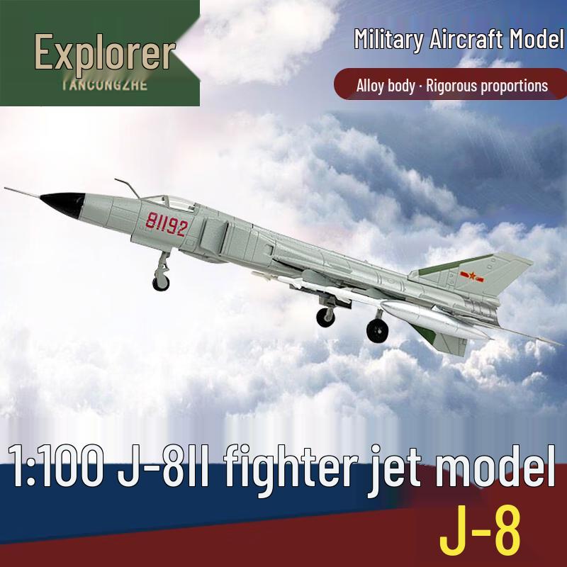 J-8II Fighter Jet Diecast Model, 1:100 Scale