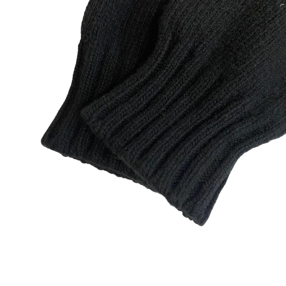 Prada Sweater Heart Wool Knit Black Wool Women Used
