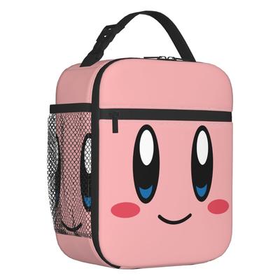 Custom Kirbys Cartoon Manga Insulated Lunch Bag for Work School Hot Lovely Leakproof Thermal Cooler Bento Box Unisex