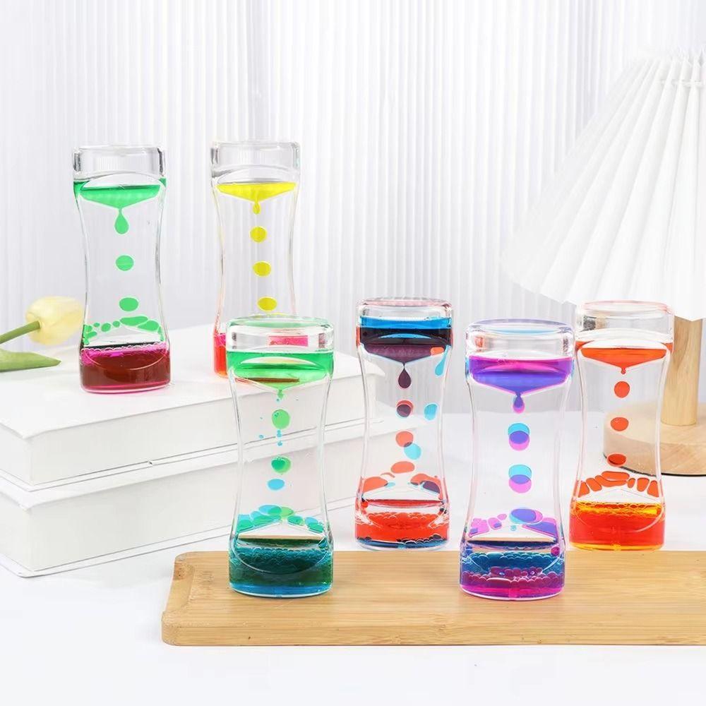 Acrylic Floating Motion Bubble Timer Creative Movement Sensory Toys Stress Relief Props