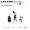 Realistisches Golfspieler-Figurenmodell 1:Handbemalte Miniaturfiguren im Maßstab 1:64 für Dioramen-Requisiten, Sammler für Fotografie