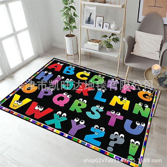 Cartoon Car Traffic Children's Carpet Playroom Baby Crawl Mat Home Decor Living Room Bedroom Floor Mat  Bedroom Decor  Mat