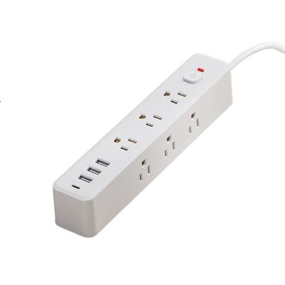 Multiprise Extensible 9 Prises AC 3 USB A et 1 USB C PD Charge Rapide Multiprise Diviseur Pour Maison Bureau Voyage