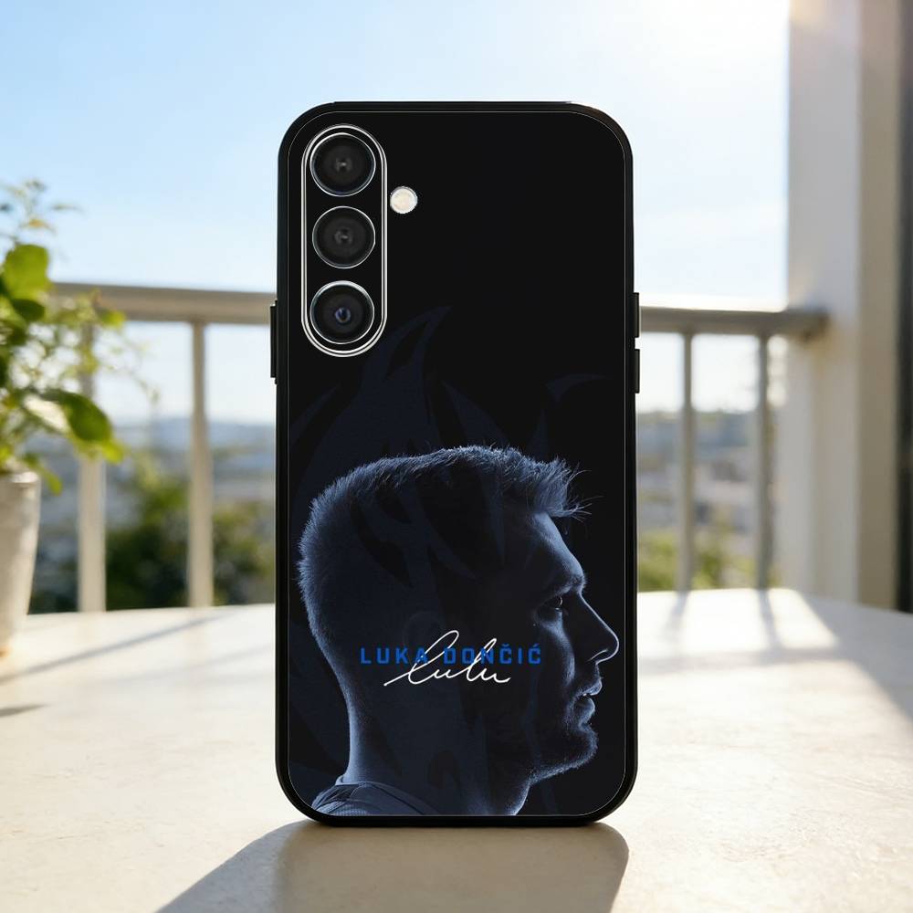 COOL L-Luka Doncic 77 Phone Case For Samsung A73,72,71,53,52,51,22,91,80, Soft Black Cover