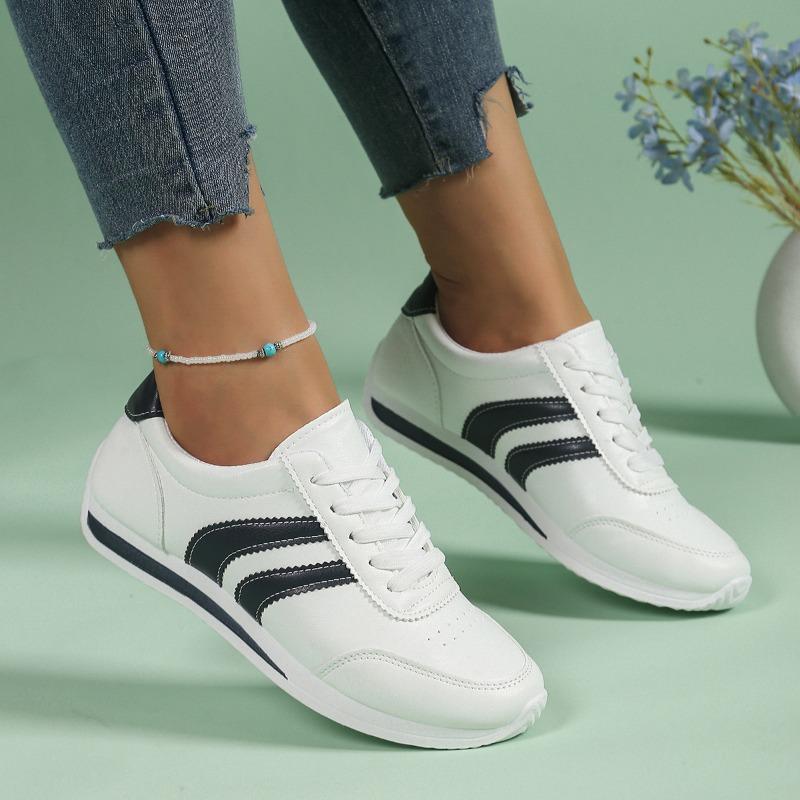 Fashion Ladies Shoes 2025 Hot Sale Lace-up Women's Vulcanize Shoes Fashion Color Matching Plus Size Best Seller Outdoor Casual Shoes