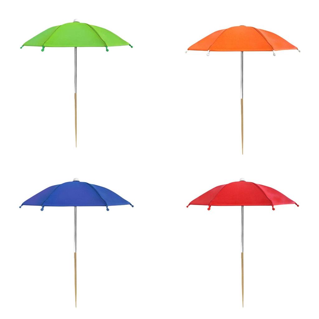 Plant Umbrella with Steel Frame Protection Weatherproof Shade Parasol for Patio Potted Flowers
