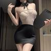 Sexy Lingerie Secretary Uniform Sexy Hip Wrap Free OL Cosplay Passion Seduction Plus Size Seduction Tease Woman