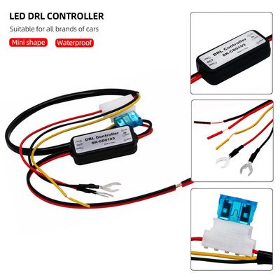 DRL Controller Auto Auto LED Tagfahrlicht Relais Harness Dimmer Ein/Aus 12-18V Nebel Lampe Control
